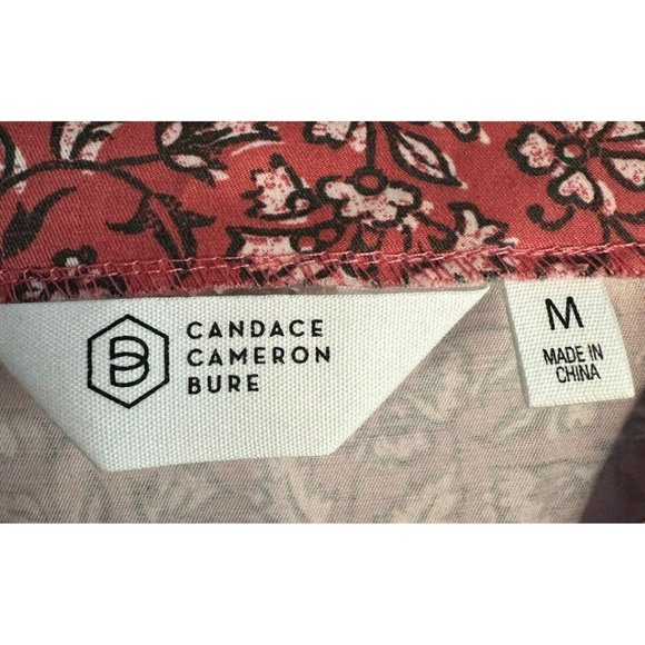 Candace Cameron Bure Spaghetti Strap Floral Maxi Pink Dress Size Medium - Picture 8 of 8